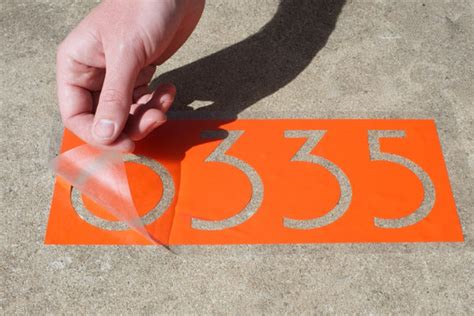 painting metal house numbers|before and after painting house numbers.